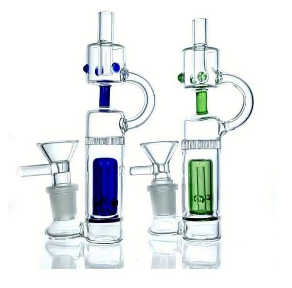 Small Glass Bong Smoking Water Pipes Bubbler Hookahs Recycler Oil Percolator Water Bongs With 14mm Bowl