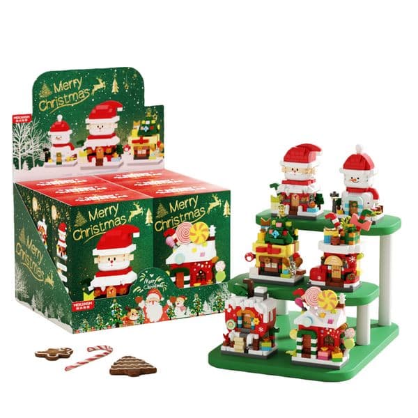 2026 Santa Claus Wishing Tree Socks Apple Candy House Building Blocks,DIY Home Decoration Assembly Toys,For Children Christmas Gifts