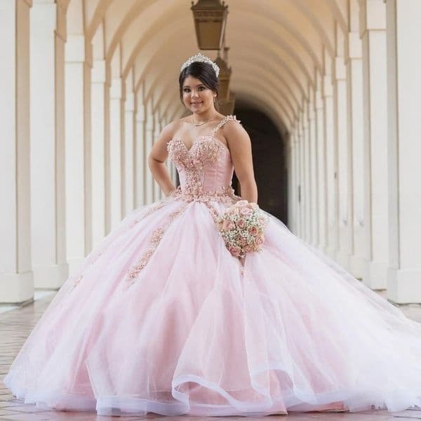 Glitter Pink Quinceanera Dress Ball Gown One Shoulder Applique Beading Sweet 16 Customized