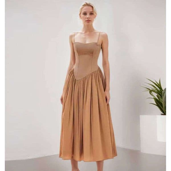 High Quality Ladies Sleeveless Camisole Dress Empire fashion Elegant Pattern Birthday Party Club Bridesmaid Dance prom