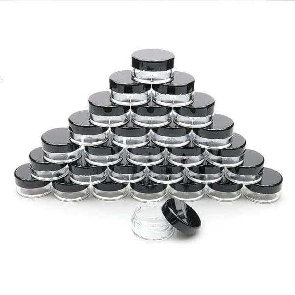 Wholesale 5G/5ML Mini Plastic Round Clear Cosmetic Jars With Screw Cap Lids 0.17Oz Makeup Sample Containers For Powder Cream Lotion Lip Balm/Gloss Glitter LL
