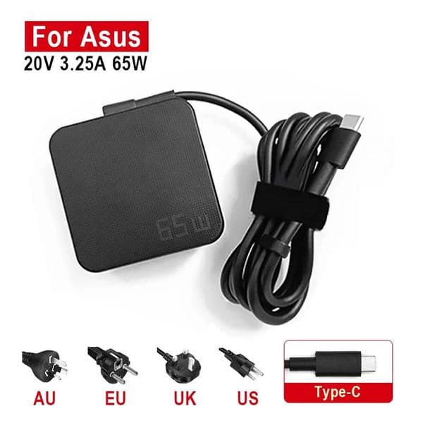 ac adapter charger for asus 20v 3 25a 65w typec usb a19065n3a ad10380 ad2129520 w19065n2c laptop power supply