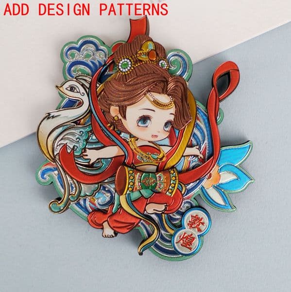 Designer Custom Dunhuang China-Chic Wooden Cultural And Creative Refrigerator Magnet Personalized Fridge Decorative For Home Wall Decor Dynamic art Gift Free Sh