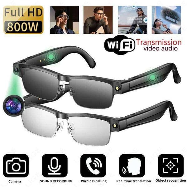 Sunglasses Smart 8 Million Pixels Recording Videos AI Photo Recognition Answer Translation 270Mah Bluetooth Glasses New