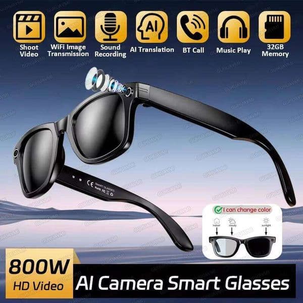 2025 Smart 32Gb Memory With Sunglasses Mini Camera Video Translation Bluetooth Call Anti-Blue Glasses Man Women