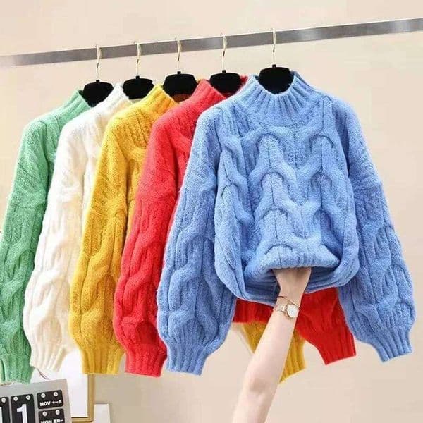 Twisted Loose Long Sleeve Sweater Women's Korean Sweet Pullover Autumn Winter Top New Casual Knit Elegant Knitwear Jumper Designer Sweater Women Bear Sweater