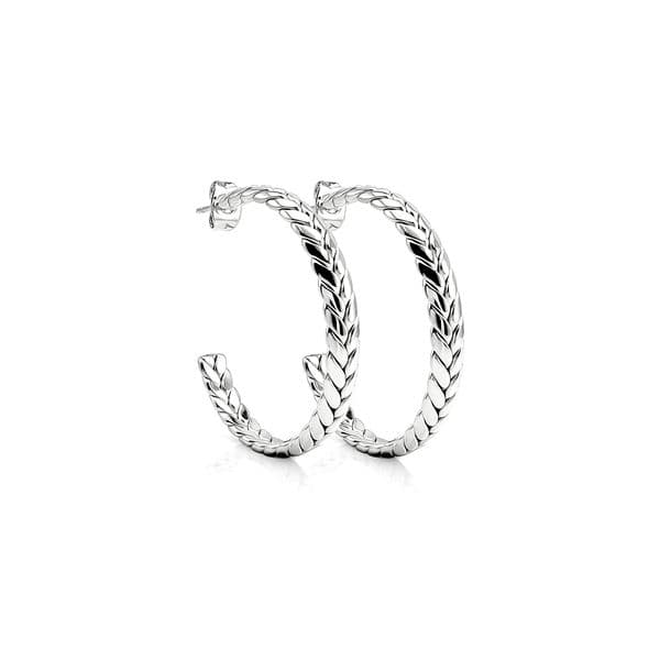 Women's Custom Stainless Steel Hoop Earrings 18k Gold Plated Geometric Wheat Earring Jewelry for Weddings Wholesale