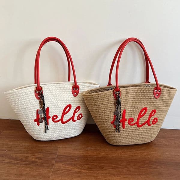 Large Capacity Woven Straw Underarm Bag For Women Summer Beach Vacation Single Shoulder Bag Handheld Vegetable Basket Bag 251106
