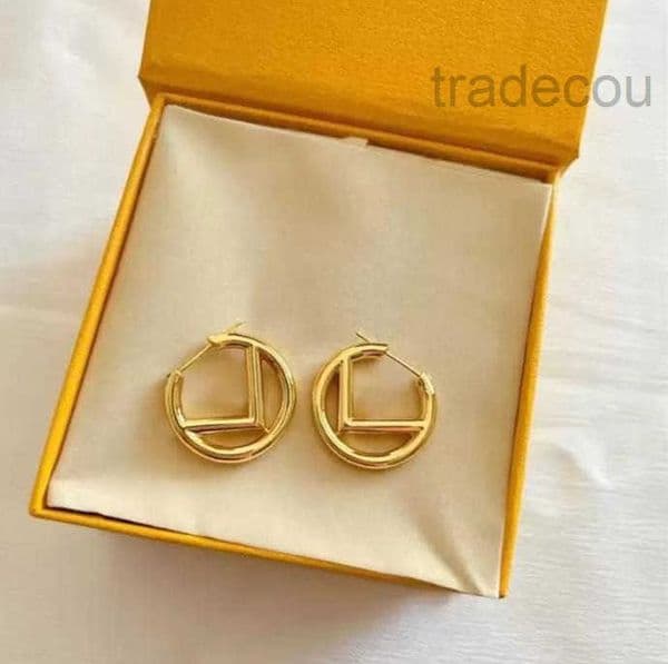 Women Hoop Earrings Premium Gold Diamond Earring Designer Stud Earring Luxury Hoops Brand Letter Design Earrings F Fashion Jewelry With Box CX2Z