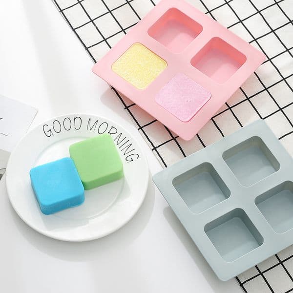 4 even generous soap silica gel cake mold manual soap mold block scented rice cake mold