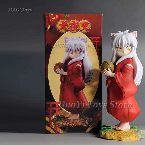 Anime Inuyasha Figures Cute Inuyasha Sesshoumaru Action Figures Childrens Standing InuYasha PVC Model Collection Toys Gifts