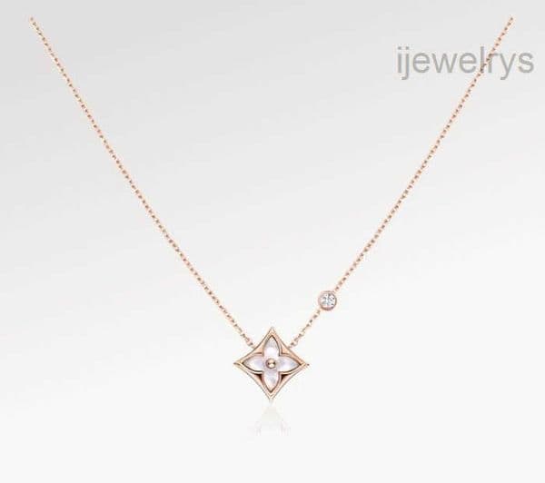 With BOX Luxury Designer Fashion Necklace Choker Chain 18K Gold Plated Stainless Steel Pearl Pendant Necklaces For Women Jewelry