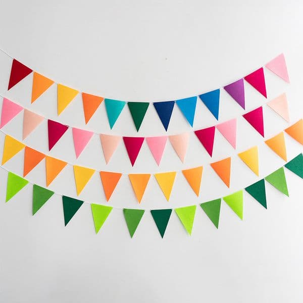 12 Flags Colorful Pennant Flags Felt Banner Bunting String Triangle Flag Party Celebrations Shops Decorations Baby Shower Wedding Events Classroom Garland HW0108