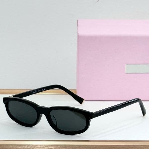 Designer Women Sunglasses for Outdoor travel Black Acetate Frame Small Rectangular Glasses with UV Protective 100% Lenses Womens Fashion OL Glasses M UA06