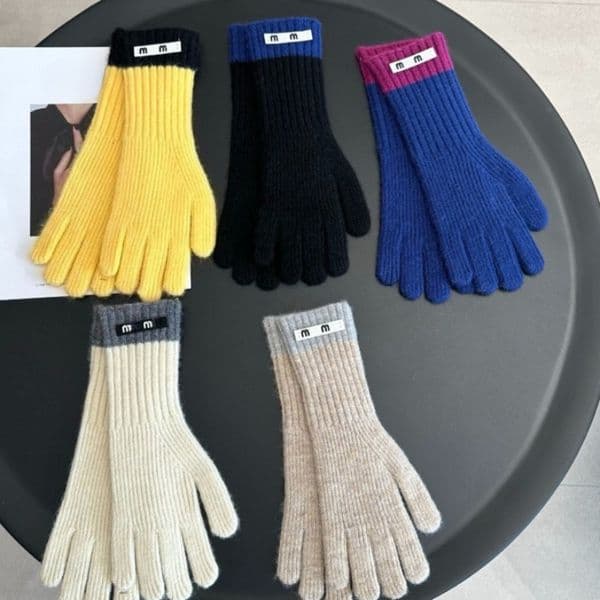 Designer Gloves Luxury Wool Knitted Glove Fashion Warm Knitted Woolen Outdoor Glove Five Fingers Coldproof Touch Screens High Quality