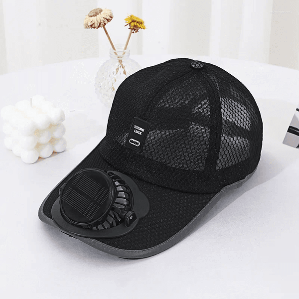 Ball Caps Outdoor Mesh Cap Solar Powered Charging Fan Summer Style Breathable Sunshade Sun Protection Men's Women's Adults Mz126