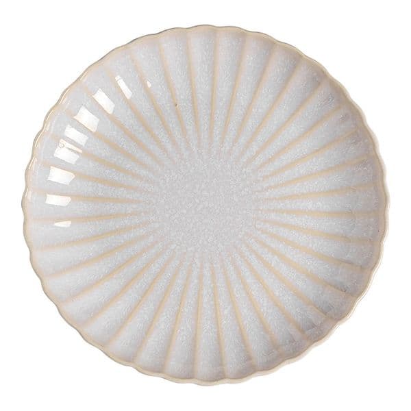 Delicate relief ceramic plate, simple vegetable plate, practical fruit plate, household desserts, snacks, flat plate tableware wholesale