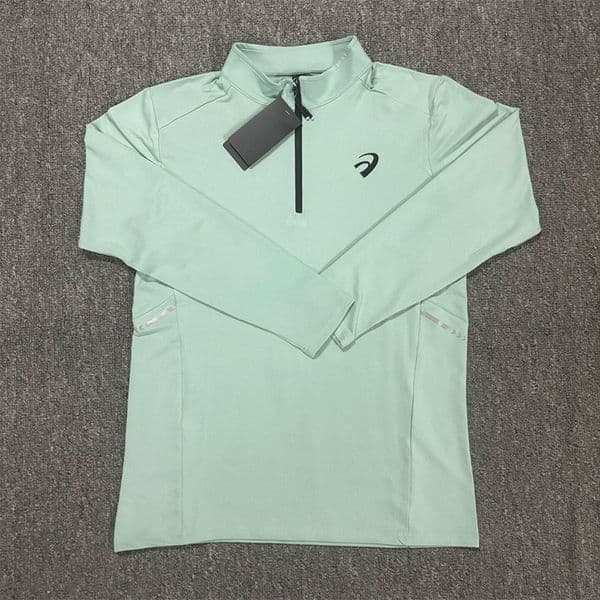 Mens T-Shirts Designer Stand up collar zipper quick drying long sleeved breathable fitness top Running Athletics