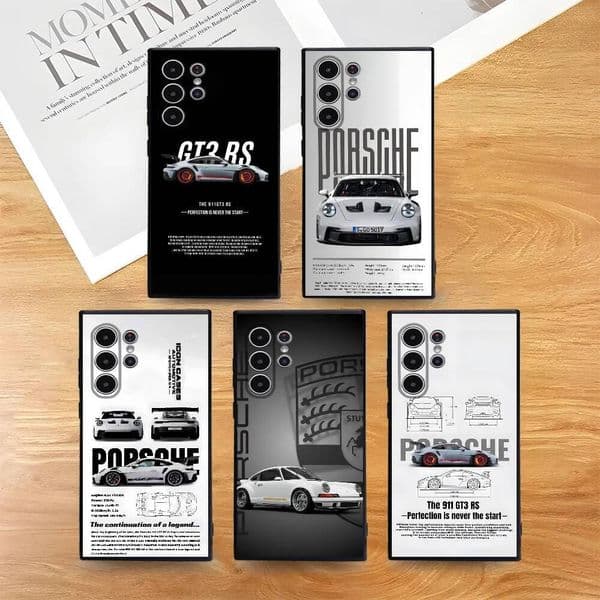 luxury Sports Super Car 911 Phone Case For Samsung Galaxy S25 S24 S22 S23 Ultra S21 S20 Plus 5G Frosted Non-Slip Full Cover