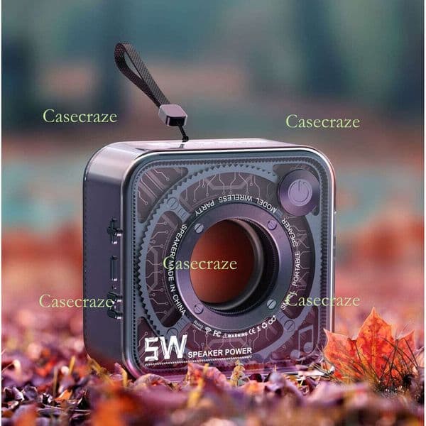 New 5W transparent style steel cannon wireless Bluetooth card insertion outdoor portable subwoofer small speaker