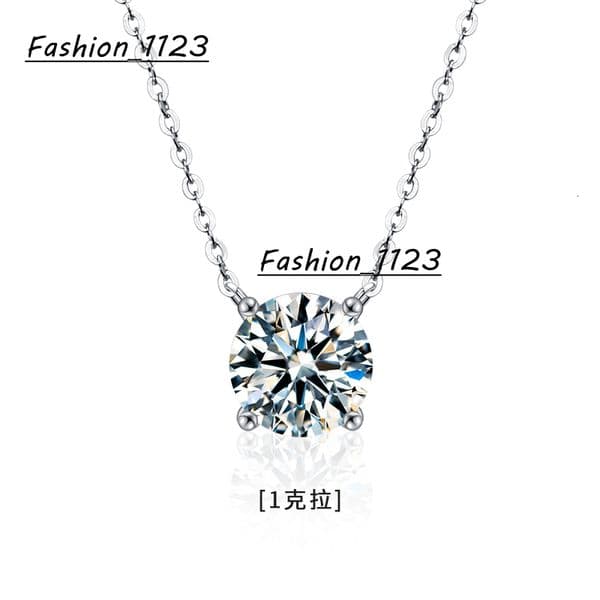 1/2/3CT Moissanite Pendant Necklace for Women Men 925 Sterling Silver Cuban Chain Jewelry Gifts
