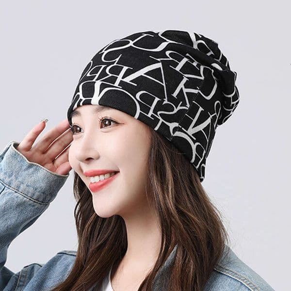 Advanced Women's Pattern Headpiece Set - Art Printed Borderless Hat and Neck Cover, Essential for Fashionable Multi functional Headpieces