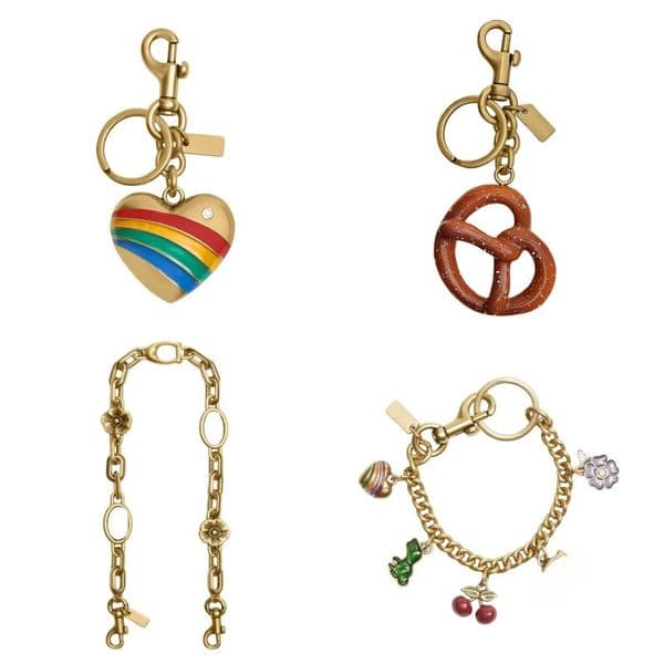 Cherry Bag Charm Women Key Rings keychain Retro-Cool Cherry Motif In Glittery Resin Clip it To Favorite Bag Set of Keys For Refreshing Style key chain Lanyards faf82