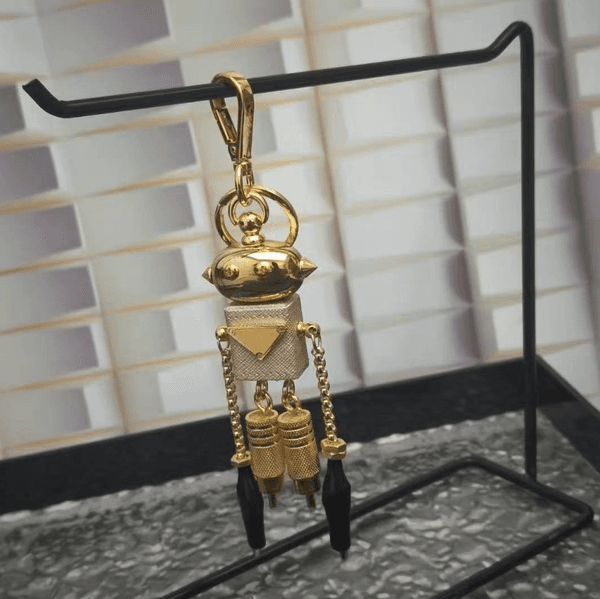 Originality Robot bag charm multi-purpose Woven rope screw designer keychain for men women gifts Backpack car pendant