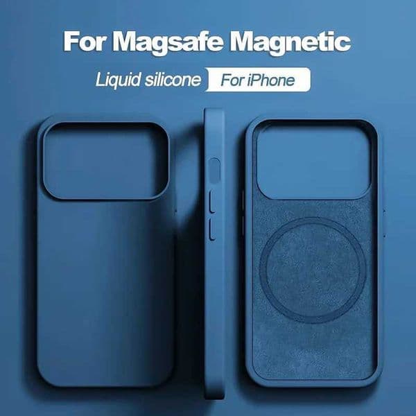 For Liquid Silicone Soft Case For iPhone 17 Pro Max Air 15 16 Plus 13 12 16 Pro Max Wireless Charge Magnetic Phone Cover H251110