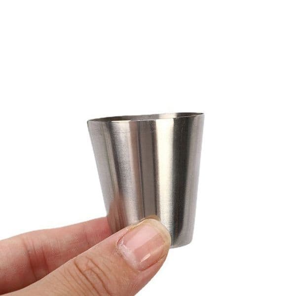 30ml Portable Stainless Steel Shot Glasses Barware Beer Wine Drinking Glass Outdoors Cup