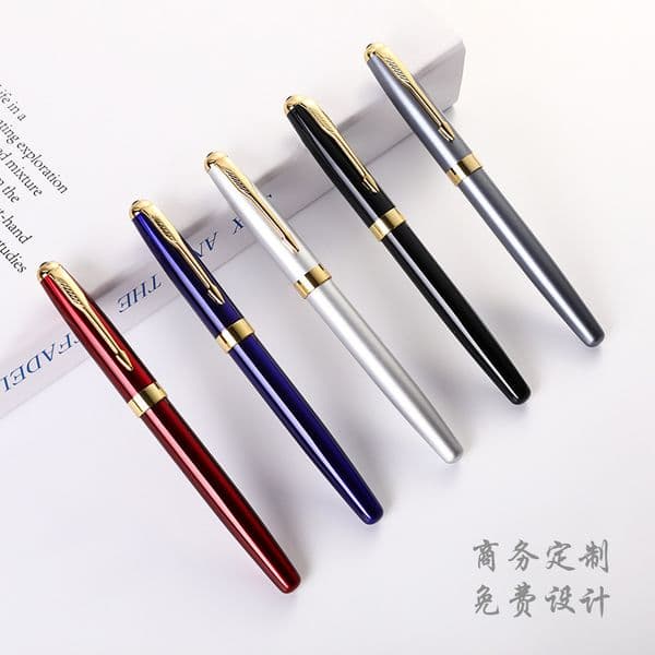 High Quality Classical Metal Fountain Pen Lacquer Multi Colors 388 Custom Brand Engraveable Premium Fountain Pen with Gold Trim
