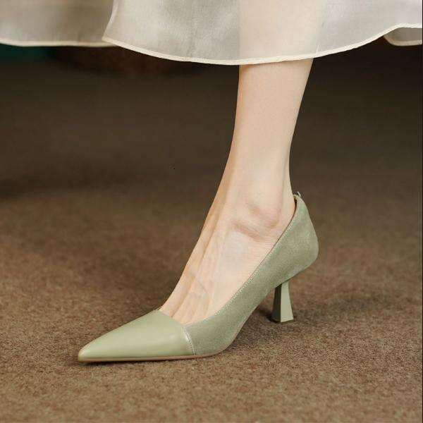 Kitten heels Mary Jane dress shoes for women 2025 Fall pointed closed toe Designer Shoe High Heel pumps