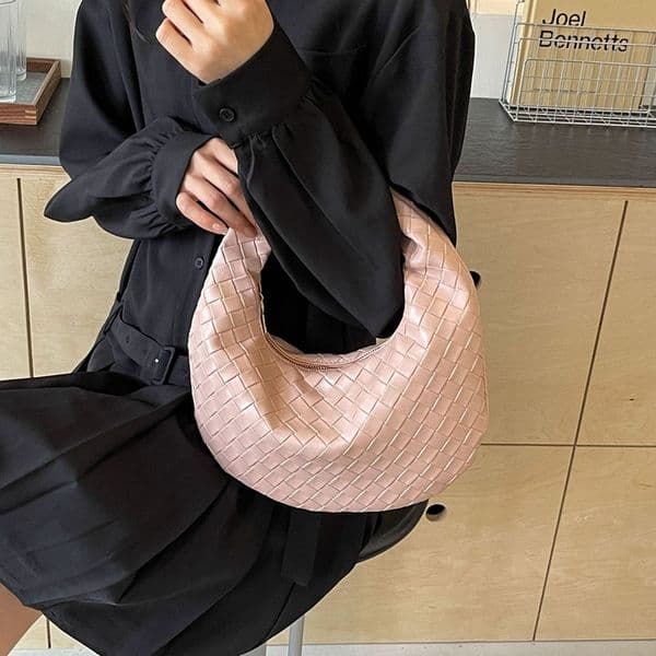 Guguo Free Shipping New Designer Bag Niche Woven Bag For Women Trendy Versatile Circle Bag High-end Fashion Single Shoulder Underarm Bag