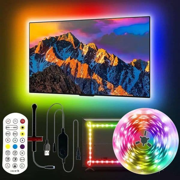 Christmas Ambilight Backlight With Camera 5V Usb Rgbic Smart Tv Sync Led Lights For Television Screen Synchronization 3.8M 5M Strip ddmytues