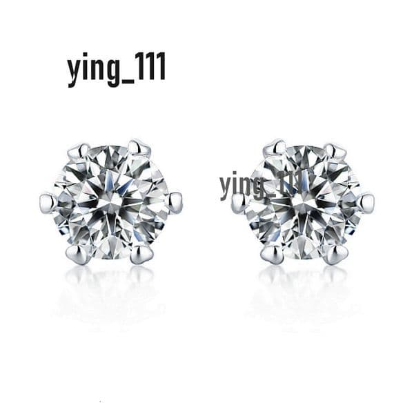 Wholesale Mossanite Jewelry VVS1 0.5ct 1.0ct 925 Sterling Silver Earring Diamond Moissanite Wedding Stud Earrings for Women