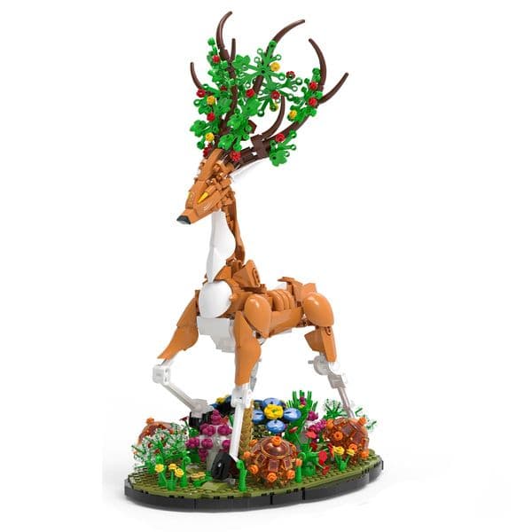 Deer In Bloom Building Kit Block Toys DIY Bricks Set Display Model Creative Educational Gift 1220 Piece NO.66191