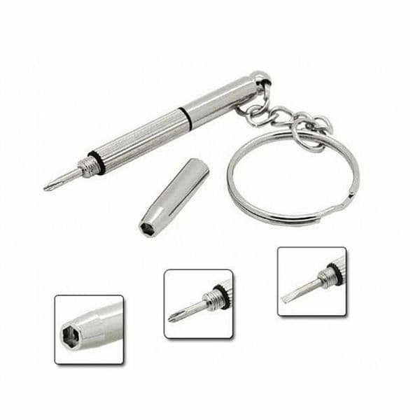 Mobile Eyeglass Sunglasses Watch Repair Kit Tool Mini Keychain Screwdriver Tools Key Chain Glasses
