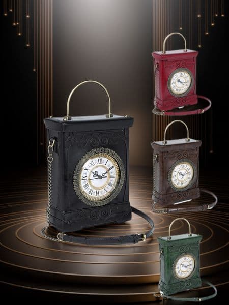 Luxury Bag Designer Bag New Creative Irregular Women's Bag Retro Personalized Top-handle Crossbody Bag with Real Clock Square Bag with Lock Trendy Style