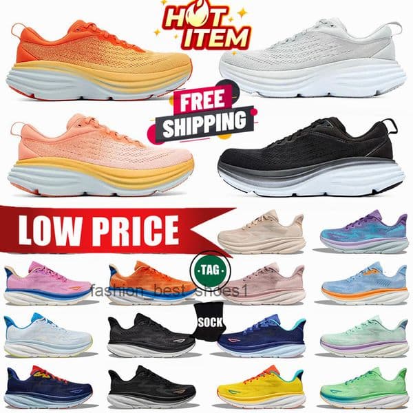 Clifton hokamen New 9 10 Casual Bondi Cliftons Shoes Harbor Mist Carbon X 2 Free People black Designer Athletic 8 Mens Women