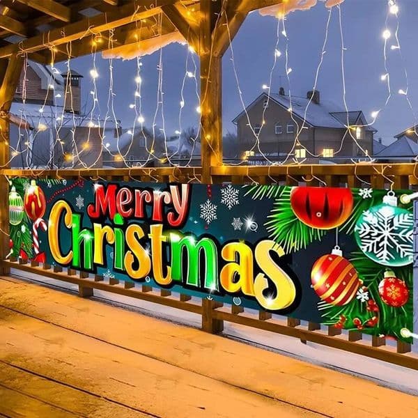 Christmas Banner Merry Decorations For Home 2025 Outdoor Decor Xmas Navidad Noel Natal Happy New Year 2026 ddmytues