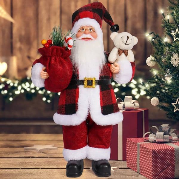 Christmas 2025 Xmas Decor for Home Navidad Party Ornaments Santa Claus Doll with Gift Bags ddmytues