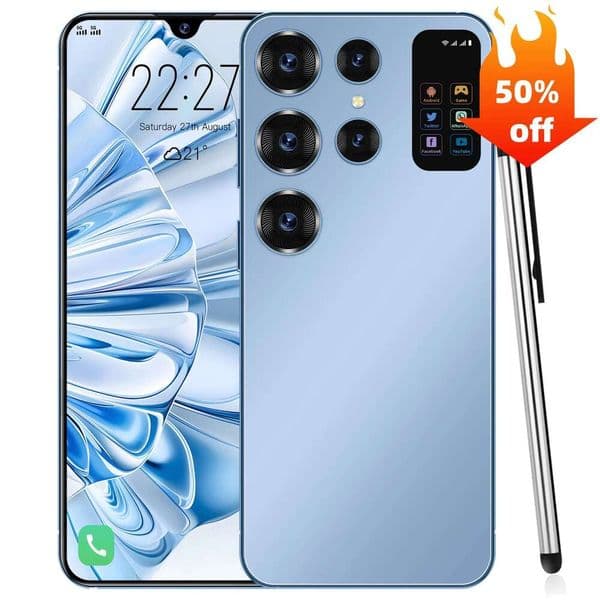 2025 New Hot Selling S24 Super 5G Smartphone 6.8-inch S Pen Android Phone, Fast Charging Unlocks 4G WIFI 16GB+1TB Gaming Memory