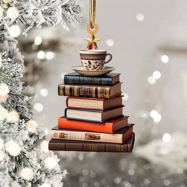 Christmas 2D Acrylic Flat Printing Books Home Tree Window Hanging Decor Car Pendant Festival Decoration 2025 ddmytues