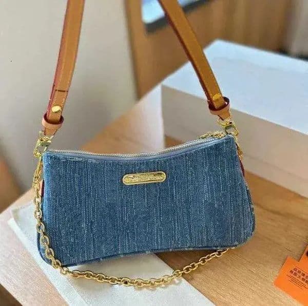 Shoulder Evening Bags Designer Pochette Underarm Double Zipper Hobo Old Flower Vintage Classic Women Purse 45678218 Denim Wallet On Chain Ivy Bag