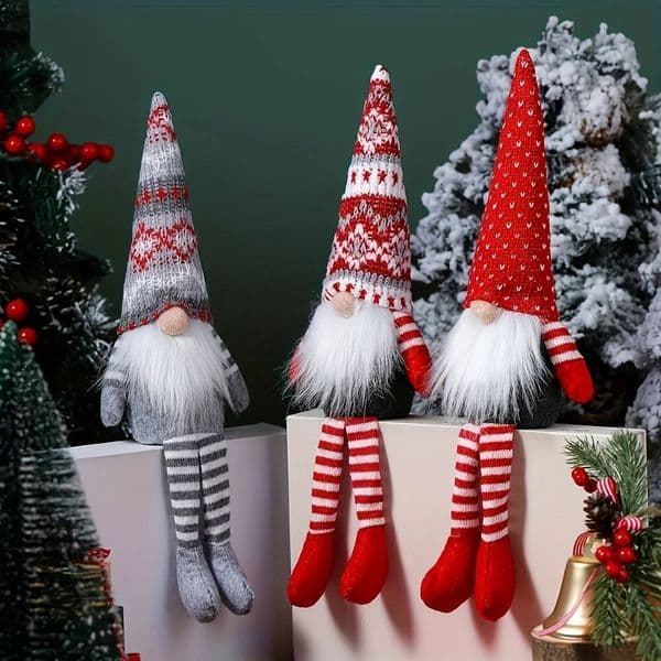 Christmas 1 piece of dwarf decoration, faceless old man small statue accessory, perfect holiday decoration ddmytues