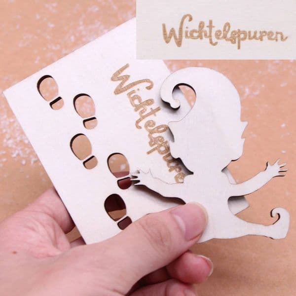 Christmas Fake Snowflake Wwooden Gnome Fairy Dwarf Footprint Template Reusable Painting Elf Stencils Santa Party Decor Supply ddmytues