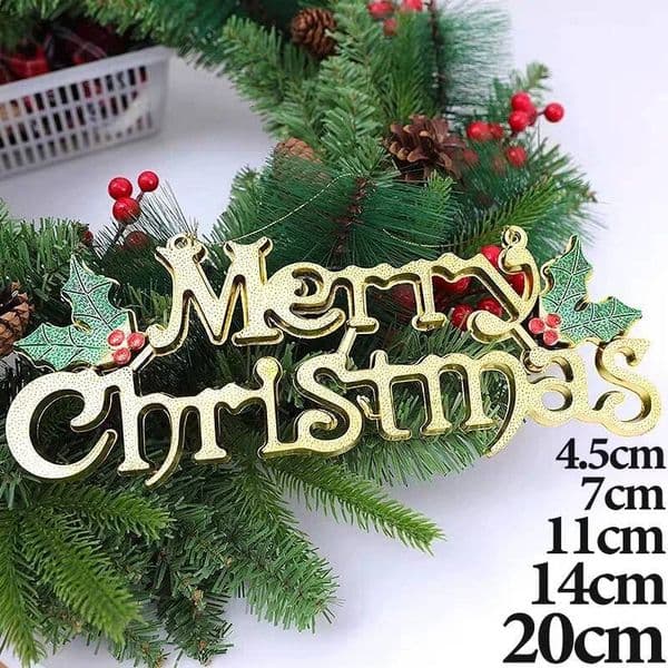 Christmas 1-20Pcs Merry Letter Sign Xmas Tree Hanging Pendant Window Door Decal Listing Ornaments New Year Party Home Decoration ddmytues