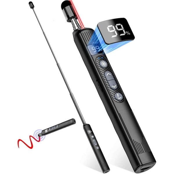 Wireless Presentation Remote Clicker Touch Screen Stylus Pen Telescopic Pointer Stick,Rechargeable Professional Presenter with Digital Display,Support