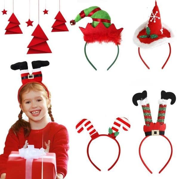 Christmas Decoration Headbands, Elf Hats, Headwear, Children's And Adult Party Supplies, Santa Claus Leg Headbands ddmytues