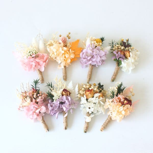 Natural Dried Flower Mini Bouquet Bridal Corsage Baby's Breath Real Flower Wedding Gift Decorations